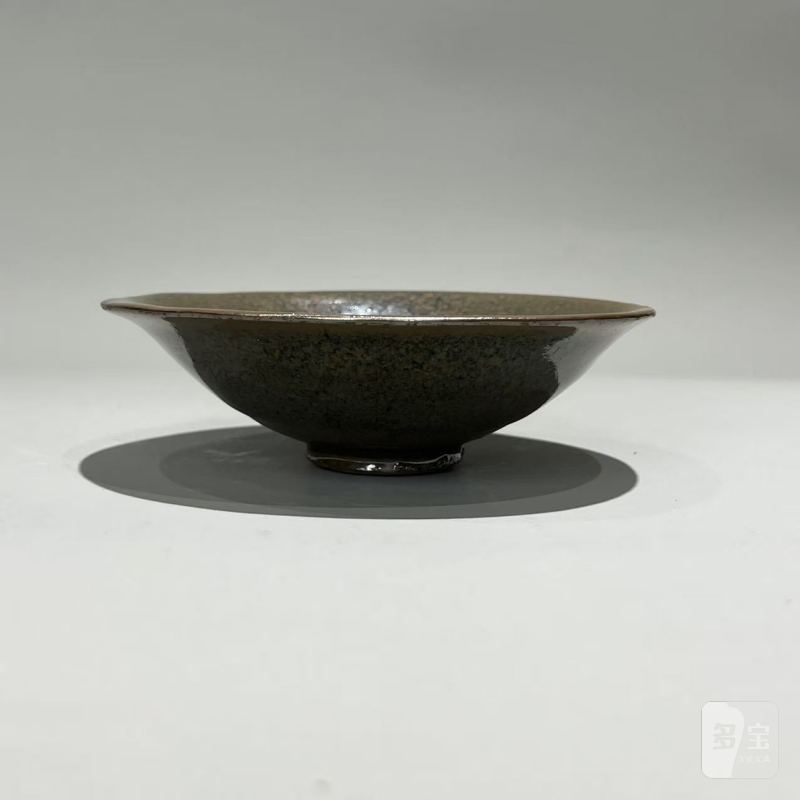 明代 黑釉油滴斗笠盏 - 图9